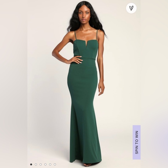 Lulu’s Green Mermaid Maxi Dress - Picture 1 of 5